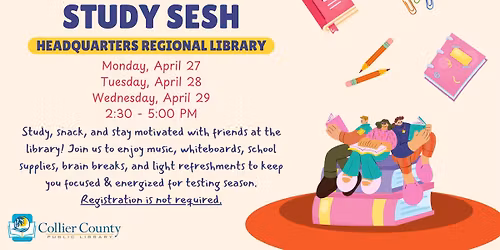 Teen Study Sesh at Headquarters Regional Library