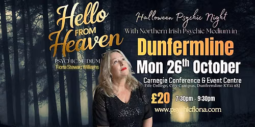 Halloween Psychic Night in Dunfermline, Northern Irish Psychic Medium Fiona