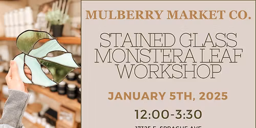 Stained Glass Monstera Leaf Workshop