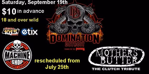 PANTERA & CLUTCH TRIBUTES at The Machine Shop