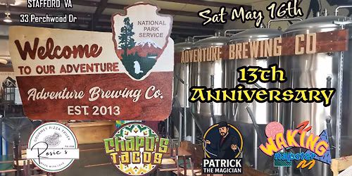 13th Anniversary of Adventure Brewing Company Established 2013