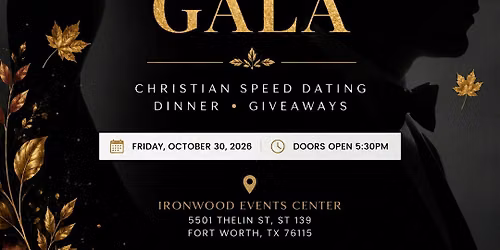 Black Tie Christian Speed Dating Harvest Gala