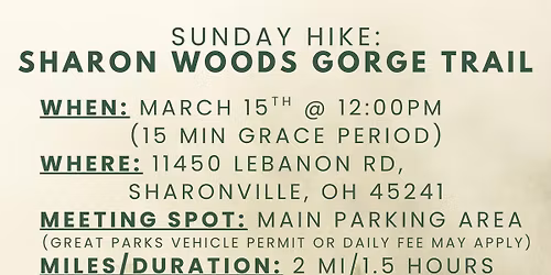 Sunday Hike: Sharon Woods