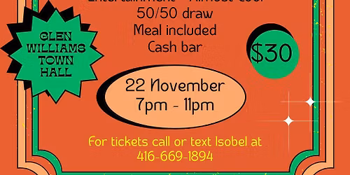 Christmas Fundraiser Pub Night for Glen Williams Town Hall