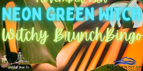 Neon Green Witch Witchy Brunch Bingo at BMV