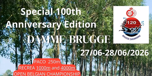 100ste zwemdoortocht Damme Brugge 