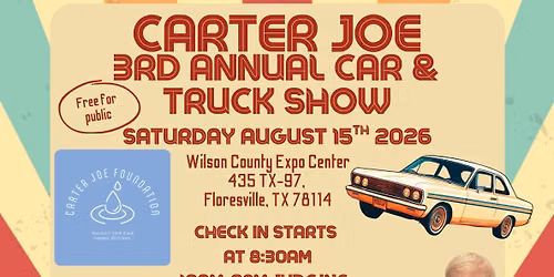 Carter Joe 3rd Annual Car and Truck Show