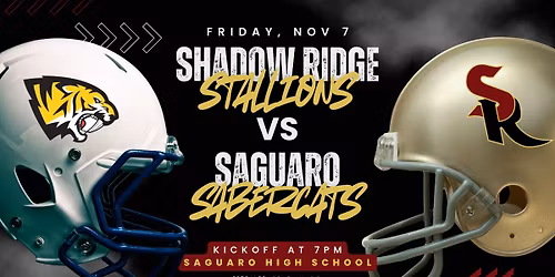 SRHS Stallions Varsity Football vs Saguaro Sabercats