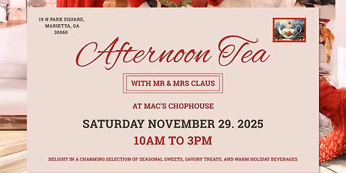 Afternoon Tea with Mr & Mrs Claus | Nov 29th