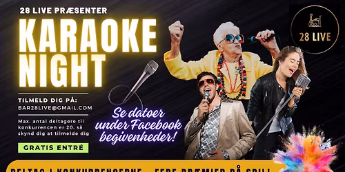 Karaoke Night p\u00e5 28 Live