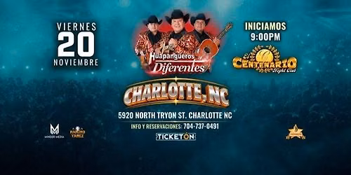 HUAPANGUEROS DIFERENTES EN CHARLOTTE, NC