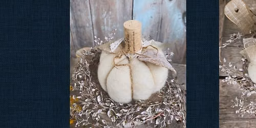 Needle Felted Wine Cork Pumpkin - August 22