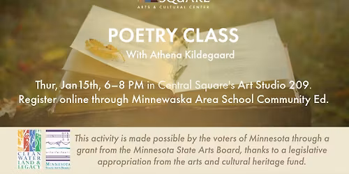 Poetry Class with Athena Kildegaard