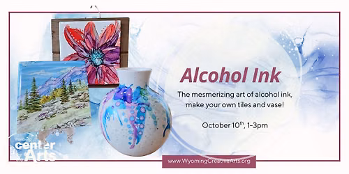 Alcohol Ink- Vase and Tiles