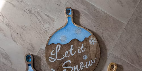 Wood and Resin Cutting Board Paint Night