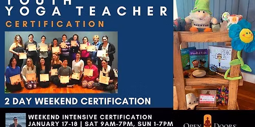 Youth Yoga Teacher Certification -2 Day Weekend Training at Open Doors Yoga Studios Weymouth, MA