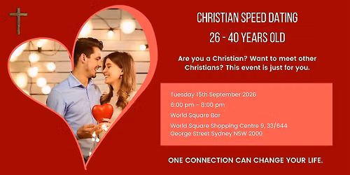 Christian Speed Dating 26-40 Years Old FREE WELCOME DRINK