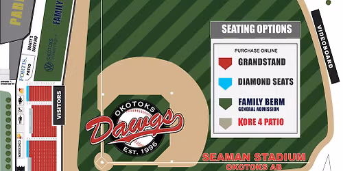 2026 Okotoks Dawgs Season Tickets (Includes Tickets To All Regular Season Home Games)