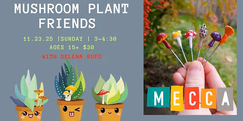 Polymer Clay Mushroom Plant Friends