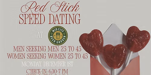 12\/1 - Red Stick Speed Dating @ Mid City Beer Garden