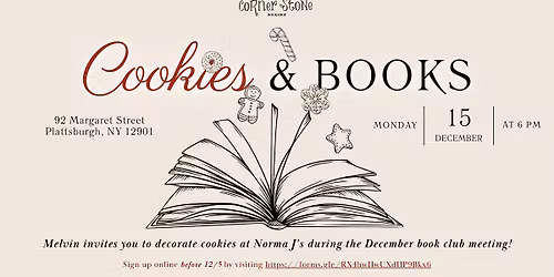 Book Club & Cookie Decorating with the Corner Stone Bookshop!