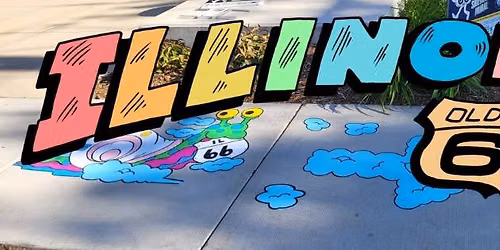Illinois Route 66 Sidewalk Mural Grand Opening!