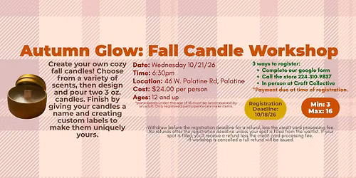 Fall Candle Workshop