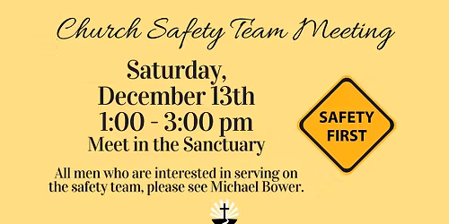Church Safety Team Meeting