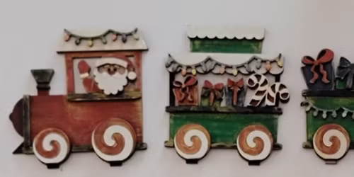 Christmas Train, 3D wood Ornaments