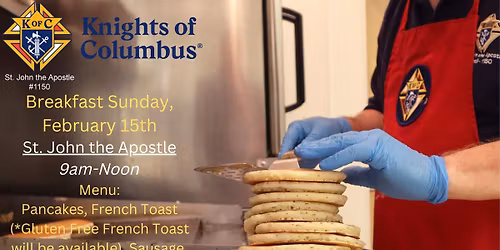 Knights of Columbus Breakfast - Sunday, February 15th