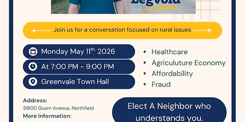 Greenvale Township Listening Session with Mark Legvold, Candidate for MN Senate