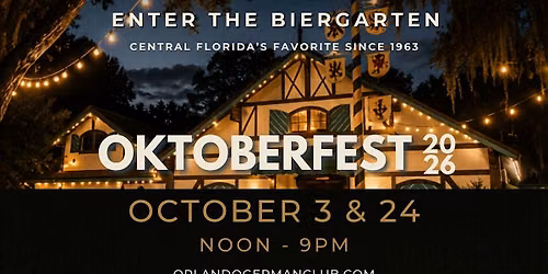 Oktoberfest: Saturday, Oct 24, 2026 German American Society Casselberry