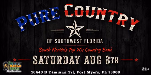 PURE COUNTRY - SOUTHWEST FLORIDA's TOP COUNTRY BAND makes their debut at Mango Rita's Rhythm House
