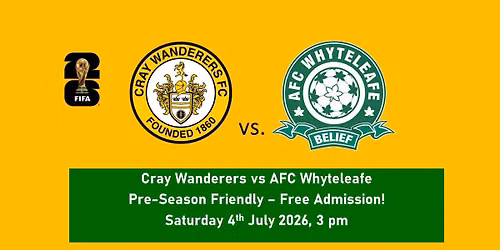 Cray Wanderers vs AFC Whyteleafe