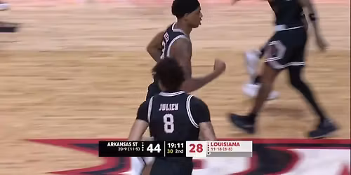 Arkansas State Red Wolves at Louisiana Ragin' Cajuns Womens Basketball