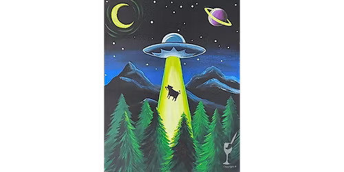 Painting UFOs and Udderly Funny Moments - Paint and Sip in Denver | Classpop!\u2122