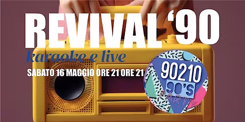 cena musicale dedicata agli iconici anni 90