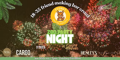 Sydney Social Society: Zoo Party Bar Crawl