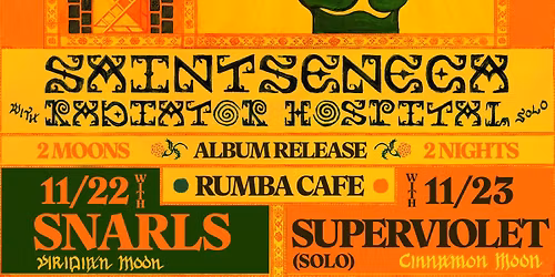Saintseneca Album Release Show w\/ Superviolet (Solo) & Radiator Hospital (solo)