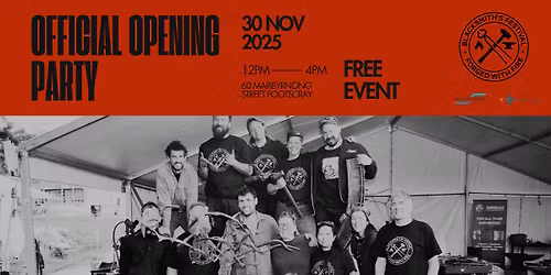 Blacksmiths Festival Official Launch: The Contemplative Seat