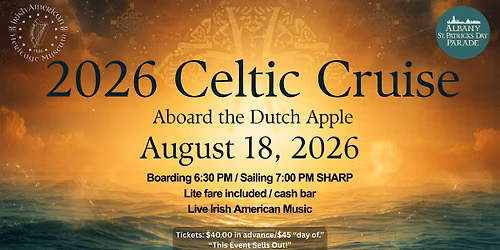 2026 Celtic Cruise on the Hudson