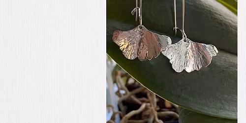 Sterling Silver Ginkgo Earrings - November 7