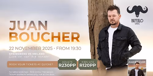 JUAN BOUCHER @ Buffalo Grill, Buffelspoort, Noordwes