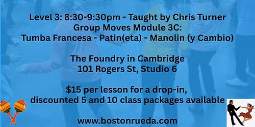 Friday, June 12th Boston Rueda Classes!!