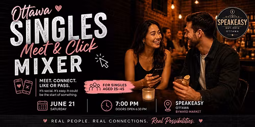 Ottawa Singles Meet & Click Mixer (Ages 25-45)