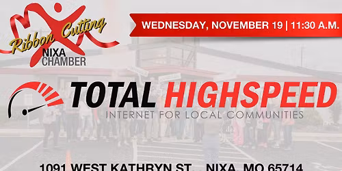 Ribbon Cutting - Total HighSpeed 20 Year Anniversary