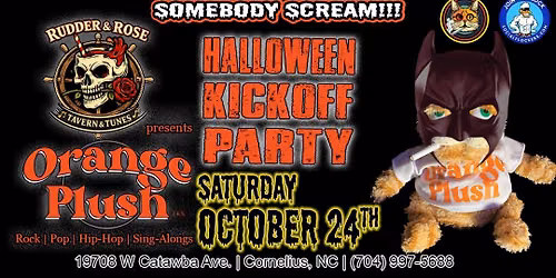Halloween Kickoff Party - Orange Plush at Rudder & Rose Saturday October 24