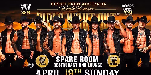 Apr 19th: Portland, OR - GIRLS NIGHT OUT THE SHOW\u00ae AUSTRALIA TAKEOVER at Spare Room