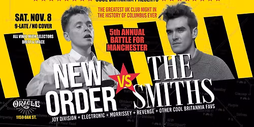 New Order vs The Smiths: 5th Annual Battle For Manchester