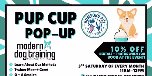 Pup Cup Pop-Up at Rumford Pet Attleboro \ud83e\uddc1 